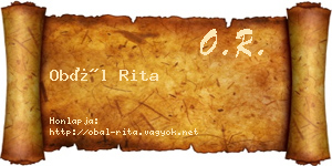 Obál Rita névjegykártya